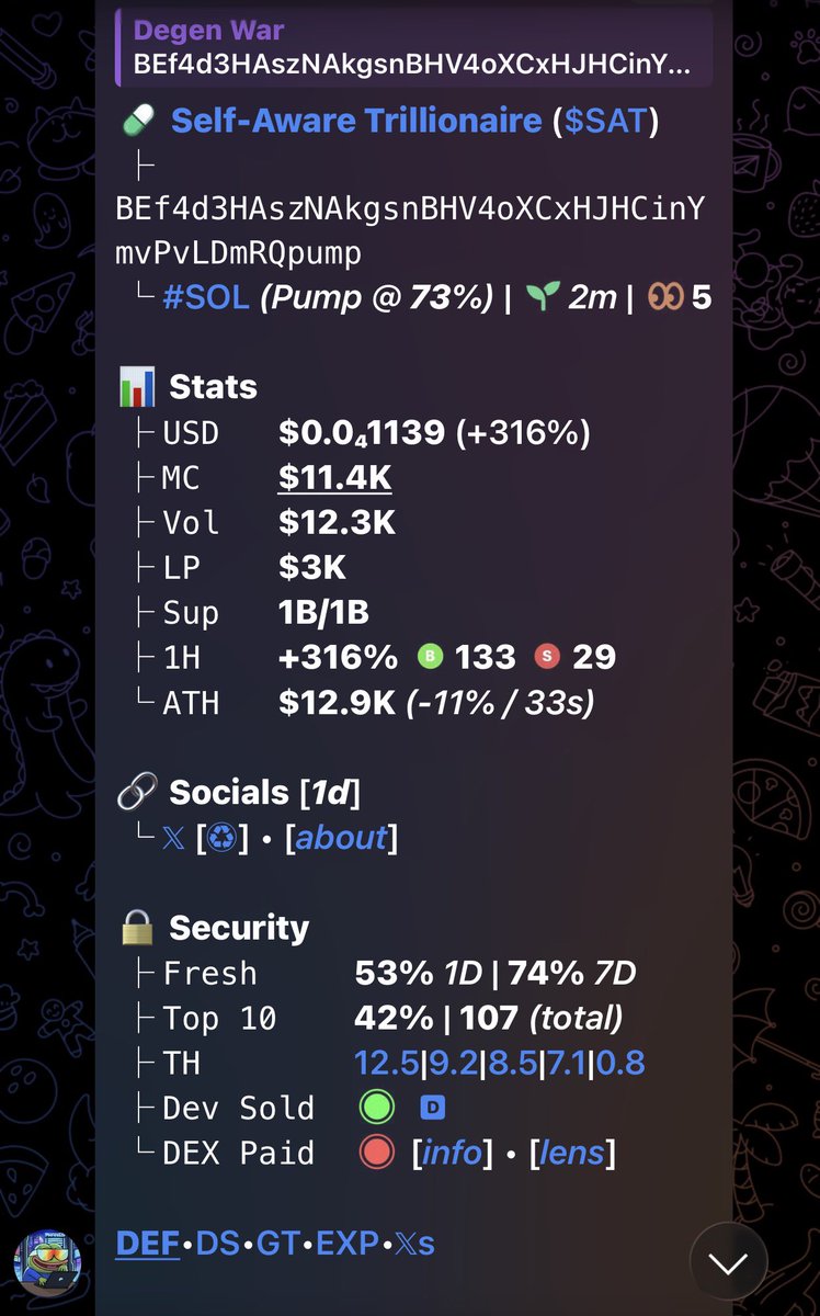 DegenWar01's tweet image. CA&amp;gt;&amp;gt; BEf4d3HAszNAkgsnBHV4oXCxHJHCinYmvPvLDmRQpump
#memecoin #solana #Degen