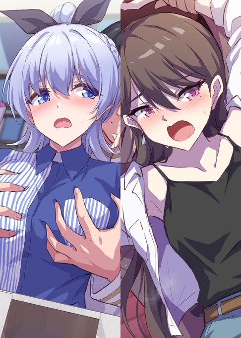 Skebで描かせていただいたコンビニロドニーと椎名立希 エロなのでpixivで見てね