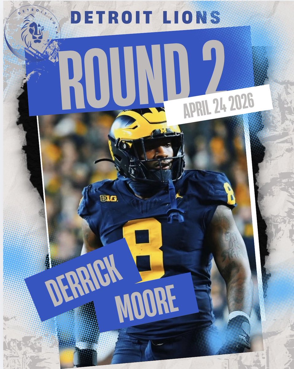 DetroitLoyal313's tweet image. Moore get to continue to play ball in Michigan! #OnePride #Lions #NFLDraft