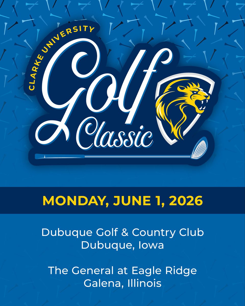 ClarkeBaseball's tweet photo. Registration is officially open ⛳️
Join us June 1 and support Clarke Athletics 🏌️‍♂️ https://t.co/KrTfouvrXh