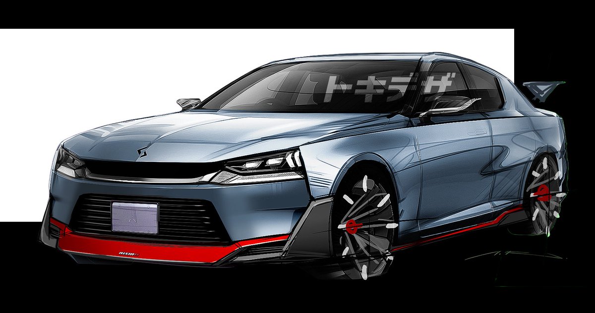 tokki_totsu's tweet image. 新型スカイラインとそのニスモ。
元日産カーデザイナーが予想スケッチ描いてみた。
巷に溢れるAI生成とは違い、根拠盛り盛りです。

ニスモ仕様の全根拠解説しながらのリアルタイムスケッチの様子もYouTubeで公開しました🙌
youtu.be/f7hb46fHm5w

#skyline #nismo #nissan