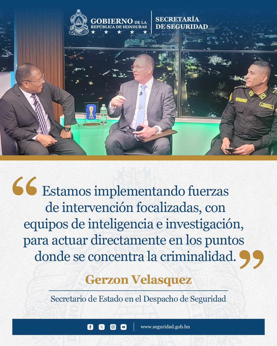 Hoy más que nunca, Honduras enfrenta un desafío que nos involucra a todos. El llamado de la <a href="/SSEGURIDADHN/">Secretaría de Seguridad Honduras</a>, respaldado por el  Secretario de Seguridad Gerson Velásquez y su equipo, así como el responsable de operativizar  las políticas de seguridad, el Comisionado Rigoberto