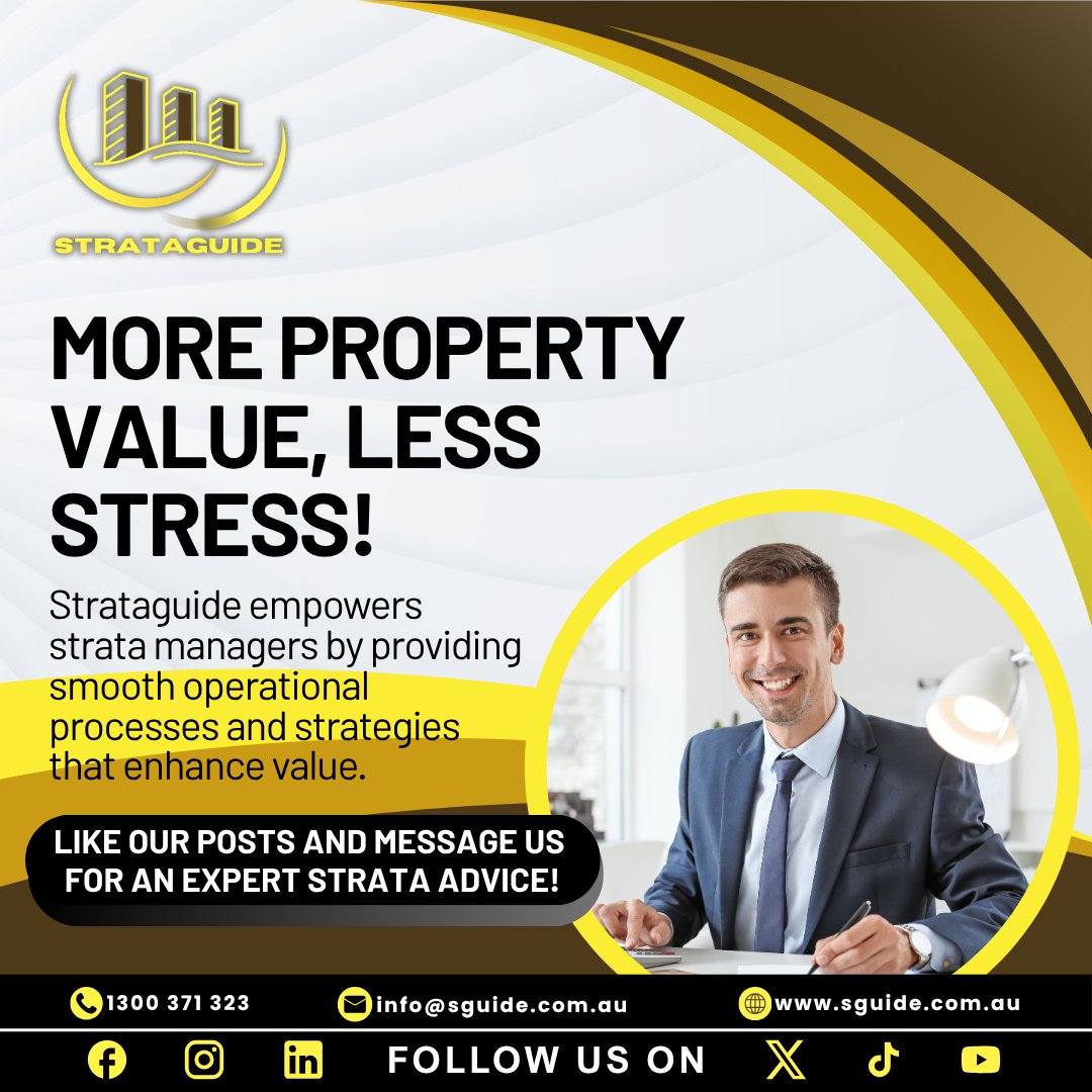 StrataGuide's tweet image. Operational clarity changes everything. Strataguide helps streamline workflows so strata managers can focus on value, not daily chaos.

#StrataCommunity #PropertyLife #BuildingSolutions #StrataWorkflow #MaintenanceMatters #RealEstateAustralia