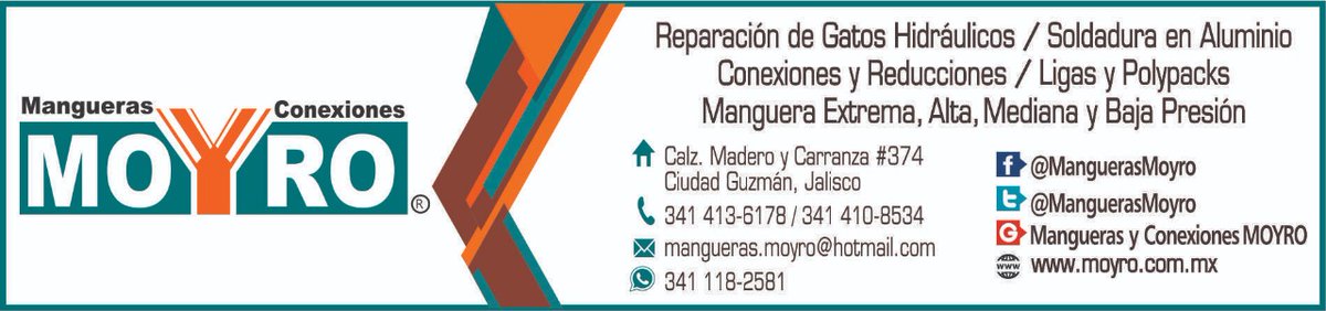 LaVozdelSurJal's tweet image. En Mangueras y Conexiones MOYRO hacen reparación de #GatosHidráulicos y #SoldadurasDeAluminio, #conexiones y #reducciones, acude con los expertos 📷