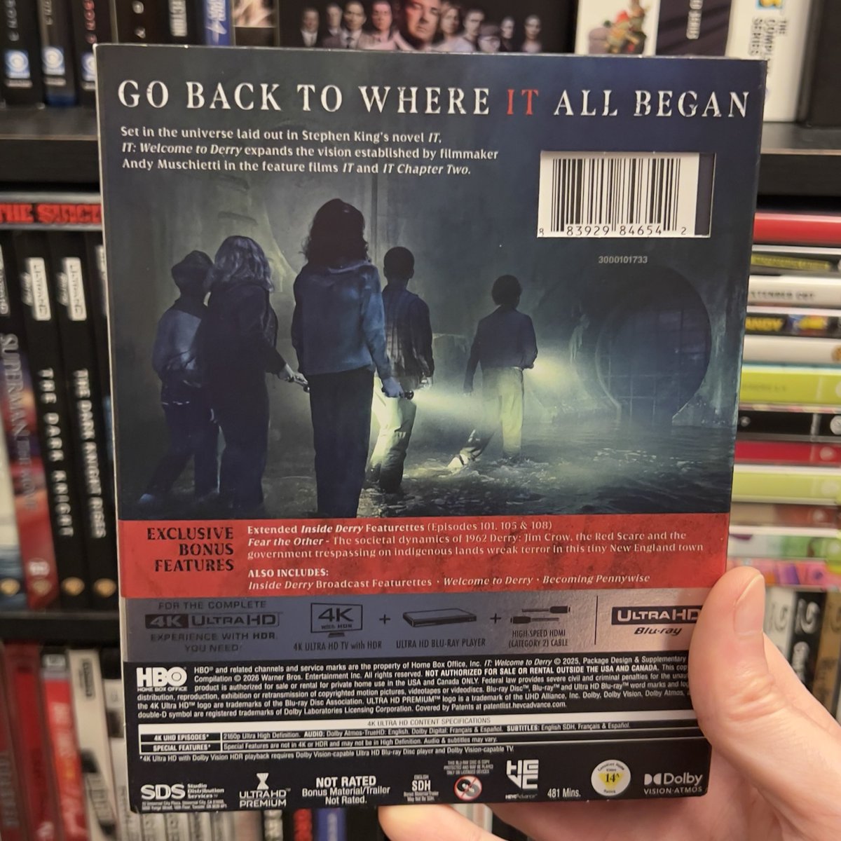 HighDefDiscNews's tweet image. /// #NewArrival ///

IT: WELCOME TO DERRY - THE COMPLETE FIRST SEASON on 4K UHD Blu-ray via @WBHomeEnt. Available on 4K SteelBook &amp;amp; Blu-ray as well on May 5. #4K #Bluray #PhysicalMedia // #ad

Package art 🧵 1/2

Preorders //

4K @ Amazon / amazon.com/Welcome-Derry-…

4K SteelBook @