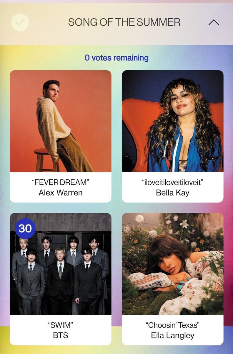 Mas7jmk613's tweet photo. #AMAs 

毎日16時スタートになるAMAsの🗳️
3部門ノミネートされてるバンタン
🏆Artist of the Year 「BTS」
🏆Song of the Summer 「SWIM」
🏆Best Male Kpop Artist 「BTS」
1垢30票MAXで🗳️🔥🔥🔥

K-POPArtist、各ファンダムの強さが一番解るんじゃないかな？
アミみんな総出🔥🔥🔥
#FOCUSONBTS https://t.co/uUGRd2Amkg