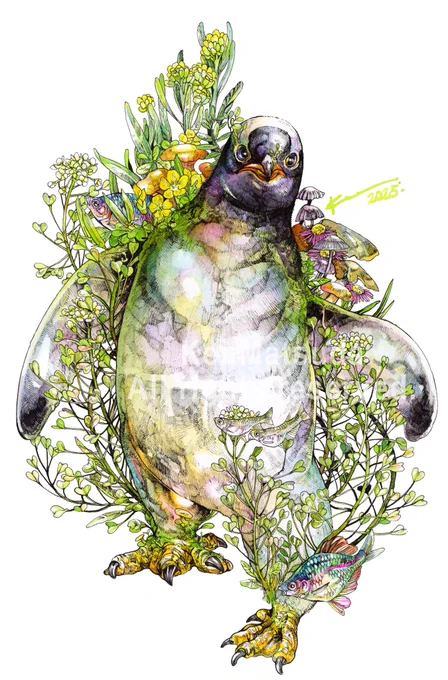 #世界ペンギンの日 ぺんぺんとぺんぺん草