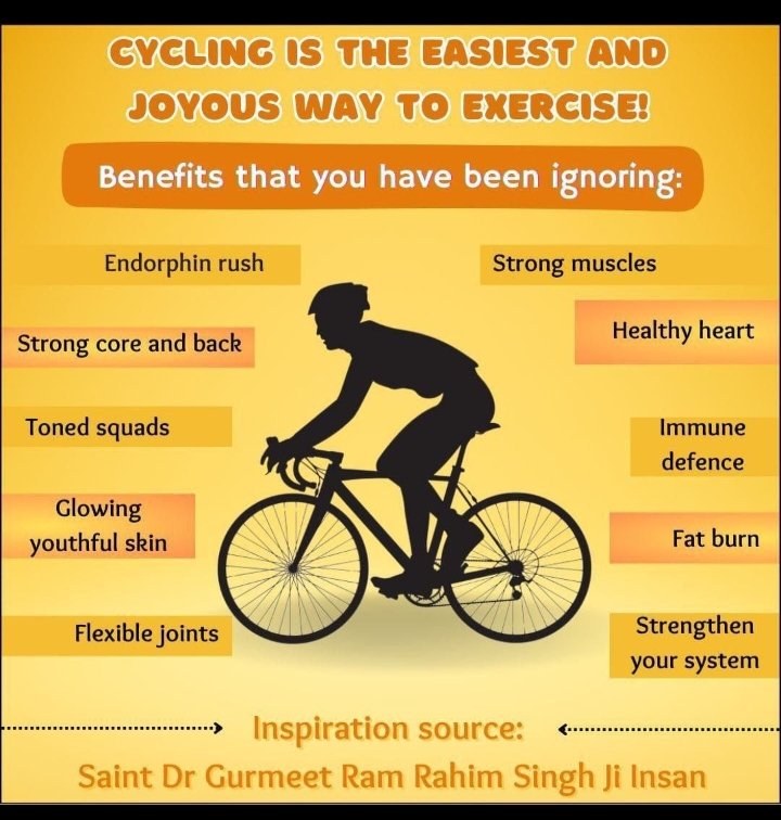 The Cycle Campaign inspires people to choose fitness and sustainability in their daily lives. A small change towards walking or cycling can have a big impact on health and the environment.
#CareForHealth 
Saint Gurmeet Ram Rahim Ji