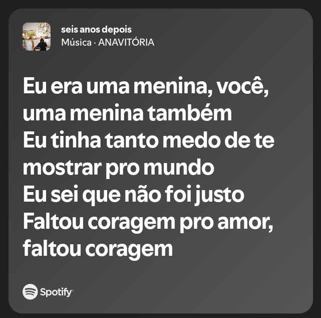 itsnotaddams's tweet photo. Seis anos depois • au loquinha

Uma amizade de infância que virou um namoro durante a adolescência. Um término doloroso.  Seis anos depois, o reencontro.
Entre mágoas, memórias, sentimentos mal resolvidos e anos de músicas dedicadas, a pergunta que fica: será que ainda é tempo? https://t.co/ZkN6giPCJr