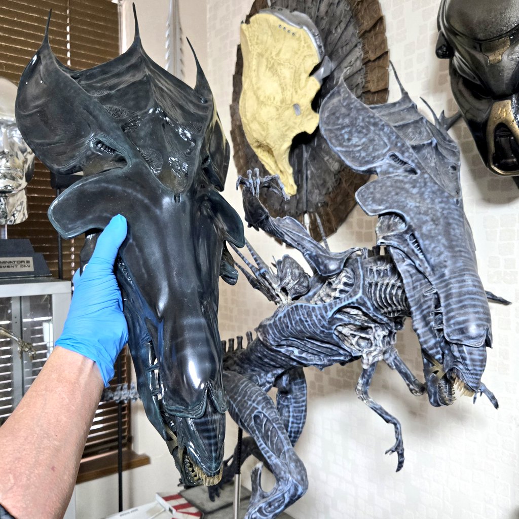 PrectiveGallery's tweet photo. SIDESHOWからリリースされたALIENSクイーン1/4バストはスタン・ウィンストン・スタジオ全面協力の下、撮影の際に作られた1/4マケットが基になっている。
全身モデルは大きすぎるためバストの方がコレクション向きと言えよう☝️

#ALIENDAY
#エイリアンデー
#エイリアンデイ https://t.co/e0Qg1wpEds
