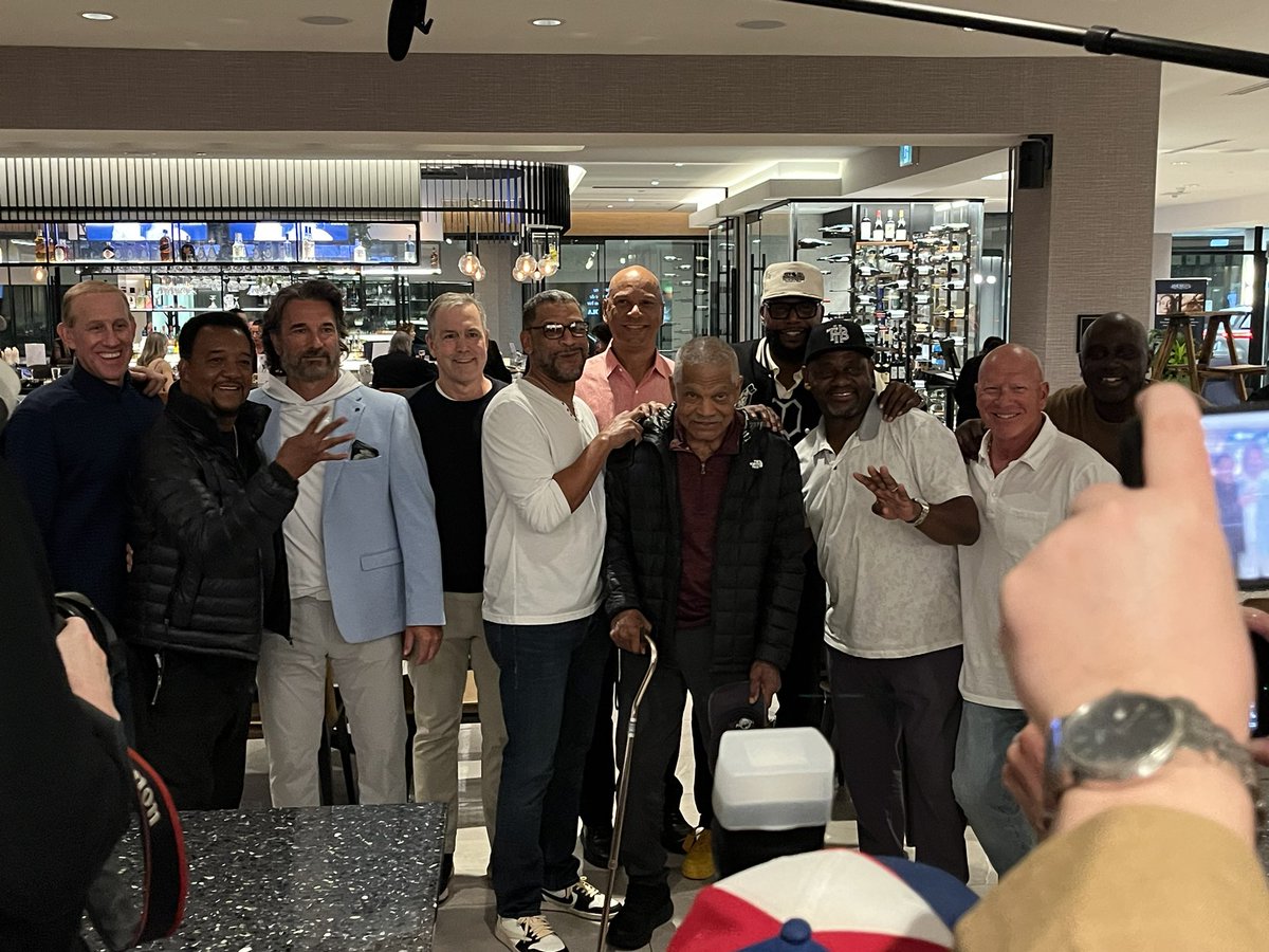 CDNBaseballHOF's tweet photo. Our annual trip to support @ExposFest
Hall of Famers Pedro and Felipe.
The 1994 Expos.
Marquis Grissom and Billy Atkinson.
2026 Hall of Famer Bill Stonemans with Rondell White.
#exposforlife https://t.co/V4yrfpZj0a