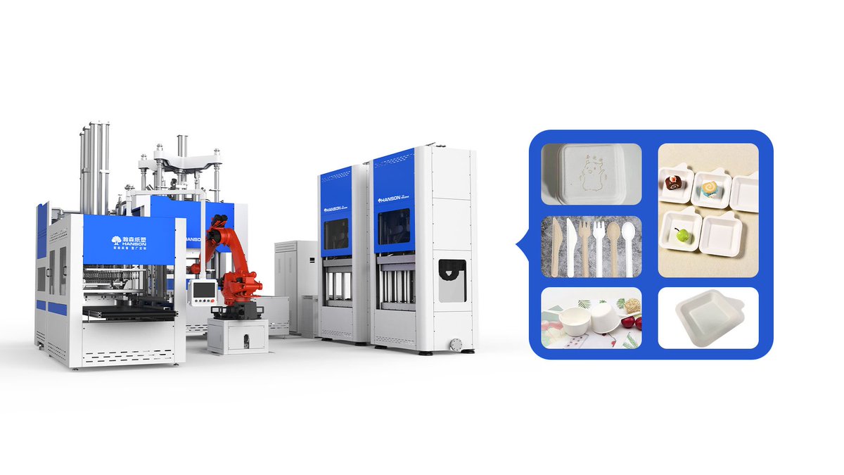 PulpmoldingPack's tweet photo. 🥄 Cutlery machine with smart robotics. Handles complex designs, low energy, consistent output. Water and oil resistant finished products.

📧 liutong@hspulpmolding.com
🔗 https://t.co/3IKOXNwkLO

#hansonpulpmolding #cutlerymachine #pulpmolding #automation https://t.co/6yF2Wuf9fg