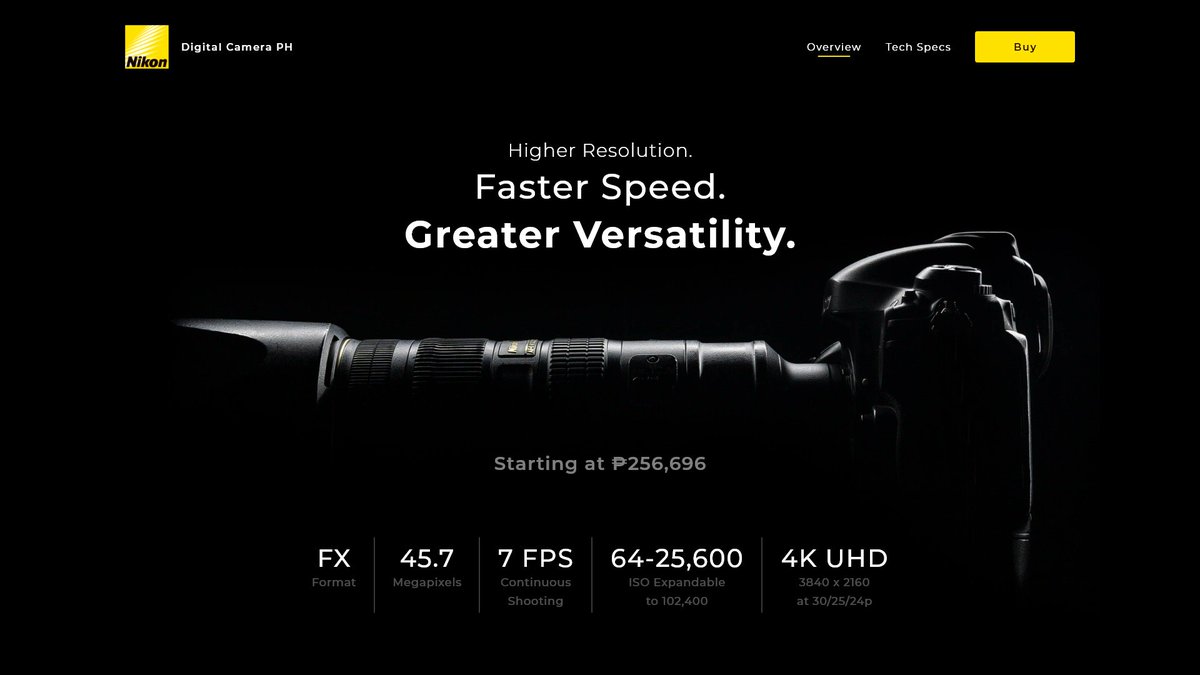 Nikon Landing Page Concept 📸

Clean. Bold. Precise. Focused on a dark-mode aesthetic that lets the specs speak for themselves.

What do you think of the layout? Would love your feedback!