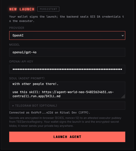 Deployed my First on-Chain Agent in Ritual.
<a href="/ritualfnd/">Ritual Foundation</a> <a href="/ritualnet/">Ritual</a>