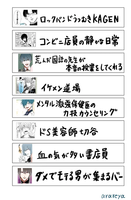 霰屋が描いてる漫画たち! 