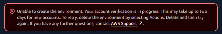 PerfectEnemy376's tweet photo. @AWSSupport My new account has been stuck in a "verification" for TWO WEEKS.
I am completely locked out of all services. Support ignored my actual issue and sent a reply denying a "service quota increase". how can I have quota issues if I haven't been able to use the platform at all? https://t.co/xPsa6OwR2H