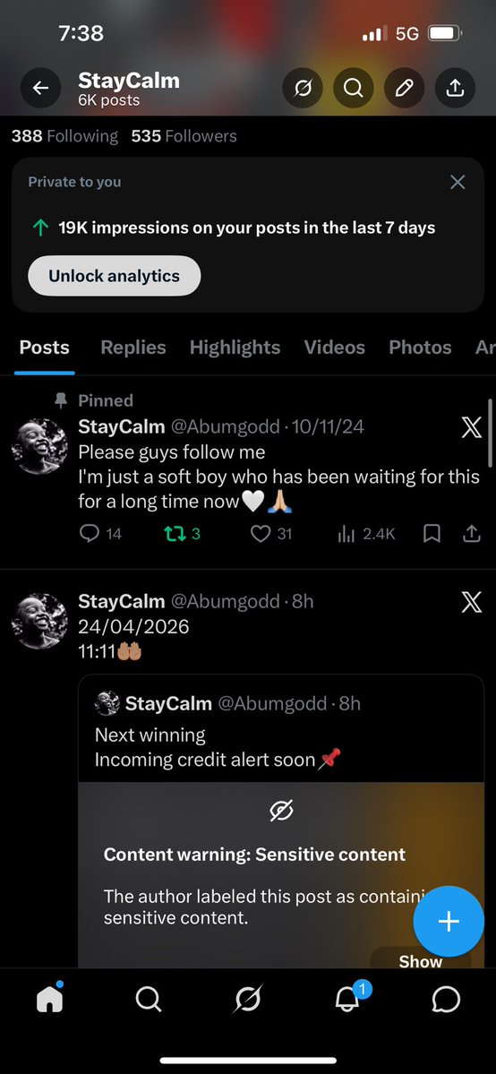 I suppose follow dey chop X money baba God run am for me 🤲🏽
Amen 🙏🏽