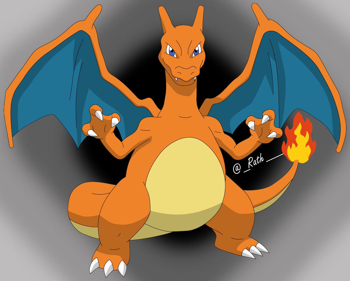 _Rath___'s tweet image. Made a sight change and added background color

#Pokémon #Charizard