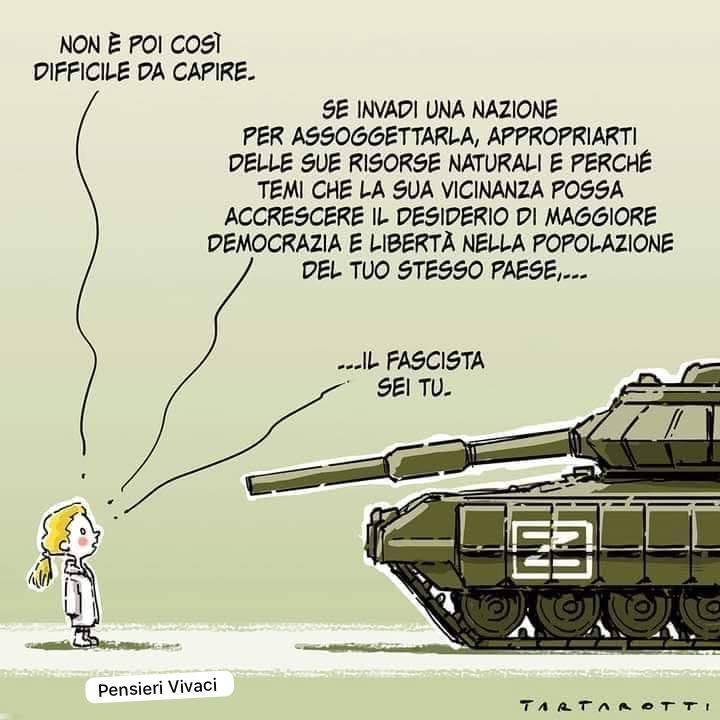 Non si può essere antifascisti se non si è contro l'aggressione russa all'Ucraina, senza se e senza ma.

Buon 25 aprile.