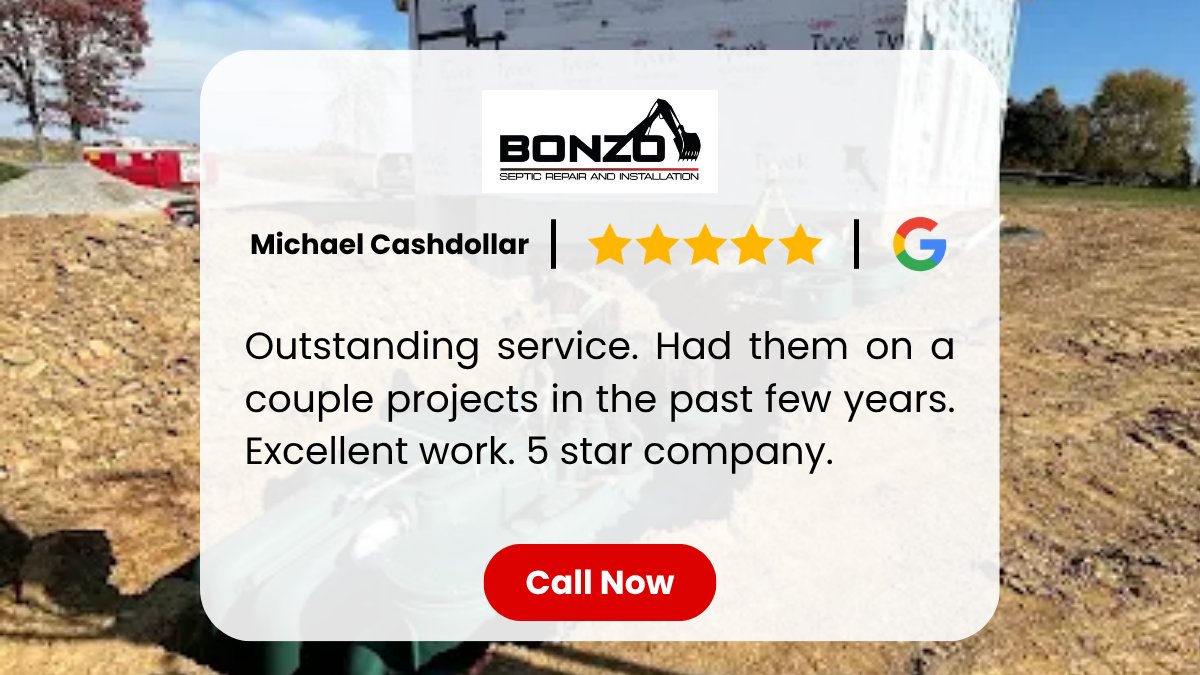 BonzoSeptic's tweet image. 5-Star Feedback Alert 

Thank you, Michael Cashdollar, for the great review!

✔️ Clear communication
✔️ Professional, clean work
✔️ Reliable service from start to finish
Appreciate the support!

#5StarReview #CustomerFeedback