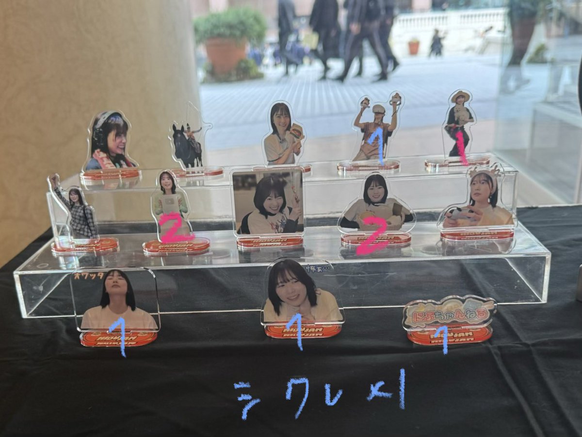 akari_2__'s tweet photo. 画像のピンクの数字被ってます🥲
青色の数字が書いてある種類未所持なので良かったらトレしてほしいです( ; ; )

 #丹生明里  #NIBUJAM https://t.co/KlfvXuha9N