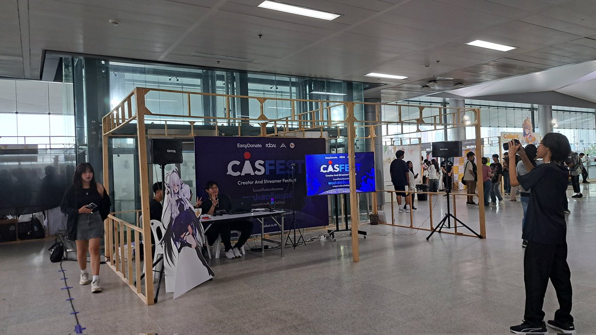 Vivittesthongk1's tweet photo. ภาพบรรยากาศงาน CASFEST #CASFEST #CASFEST2026
#Vtuberth #Vtuber #VirtualZeven #VZ_Moment https://t.co/enhJsLGwwv