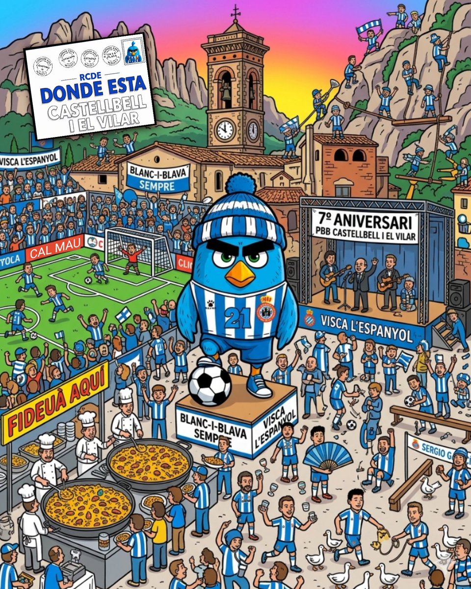 bbCastellbell's tweet photo. ⚪️ 7è ANIVERSARI 🔵 @bbCastellbell
🗓 10/05/26
⛰️ Pujada a Montserrat
🕖 Des de Cal Mau 7:00h
🕗 Des de Monistrol 8:00h
💐 Ofrena a la Moreneta
⚽ Partit 12.00h 
🐦Selecció @AjCastellbell 🆚 Peric@s
🍽️ Dinar popular
🕑 14:00h 🥘
💶 12€
🍺Inclou 🥤 🍰  🍾
📍zona esportiva  #rcde https://t.co/kcpeiPdA3c
