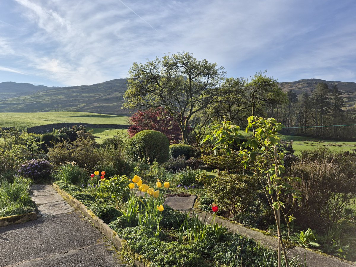 PhilSipocz's tweet image. Good morning from the garden. What a beautiful morning. Nice &amp;amp; "quiet" 😁 #LakeDistrict #Lakes @Cumbria
