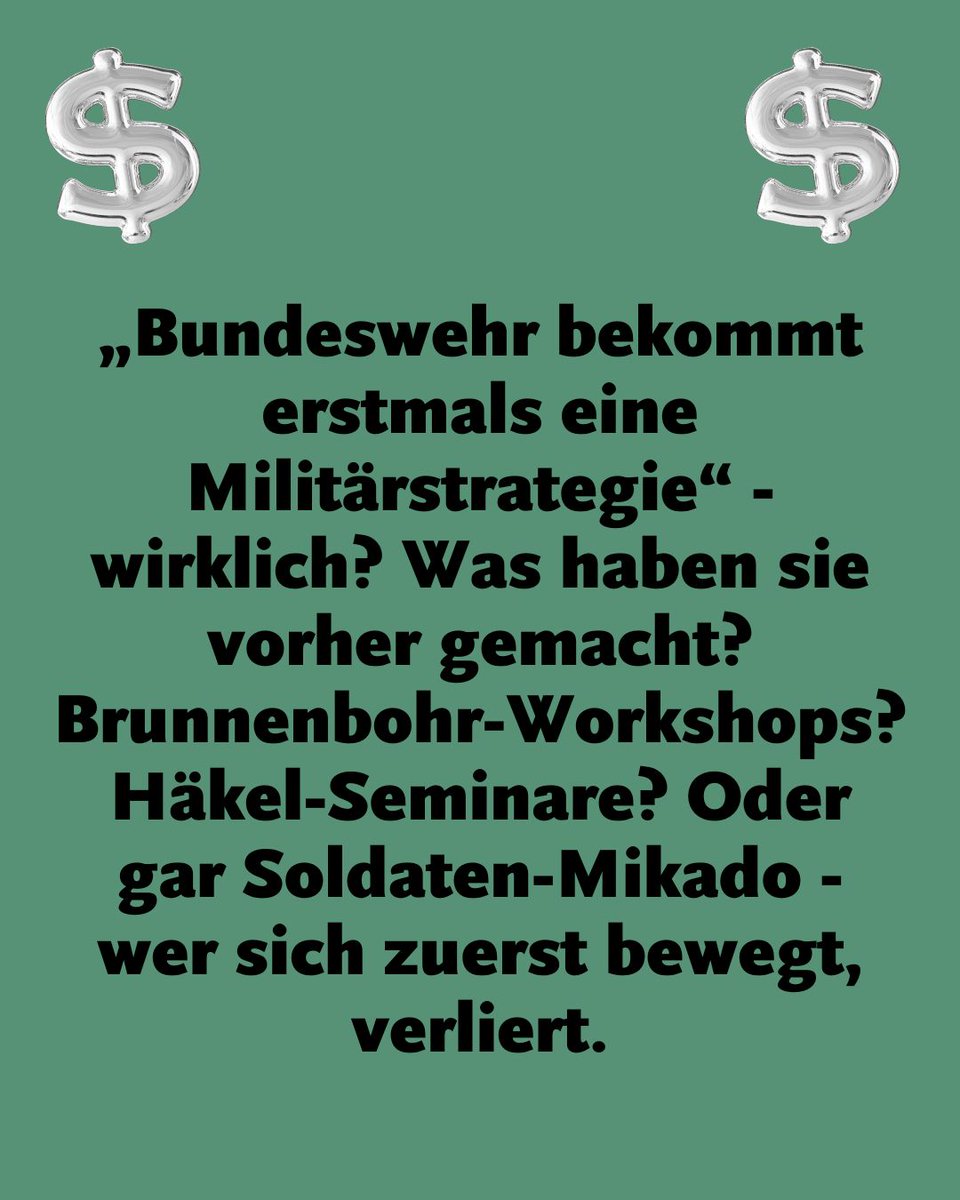 chinmeyer's tweet photo. #Pistorius #Bundeswehr #Misere #Mienen

#GrüneKohle #CashMan #Lustmacher 
#ChinMeyer 
https://t.co/Y4NBTwuh9i https://t.co/xZEo8eAIy7
