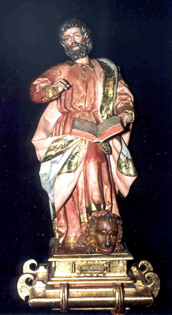 Hoy celebramos a San Marcos Evangelista 🦁, el "León Alado".

Discípulo de San Pedro y San Pablo, plasmó en su Evangelio la catequesis de los primeros cristianos. 

Contemplamos esta magnífica talla de nuestra Capilla Relicario. 📜✨

#SanMarcos #ArteSacro #Pascua #Evangelio