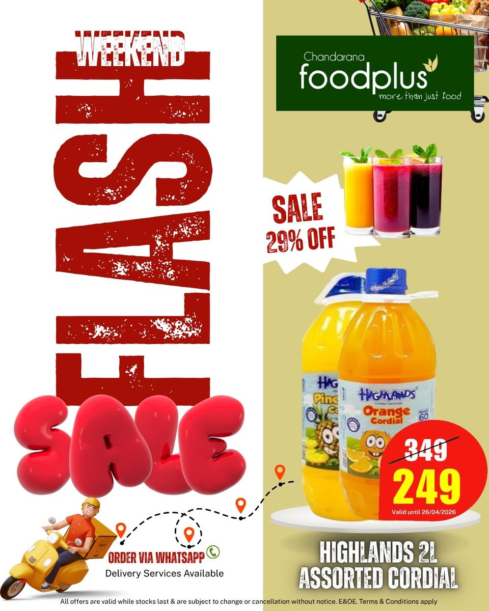 ChandaranaSuper's tweet image. Saturday morning just got a major glow-up! ✨ Our Flash Sale is still sizzling, so grab a trolley and snag the weekend’s best deals before they vanish. Shop smart, eat better! #SaturdaySavings #FlashSale #MBVIPChandarana310127 🛒🔥🍳