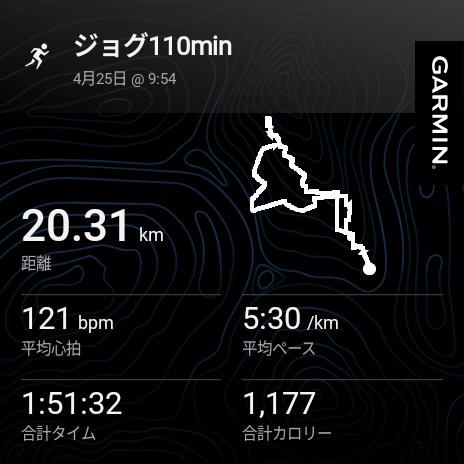 Bachakov's tweet image. 今日もジョグ
90分の予定で、50分で折り返したら復路が遠回りになって110分になってしまった
たまにはええかな😅
#ランニング #running #runner