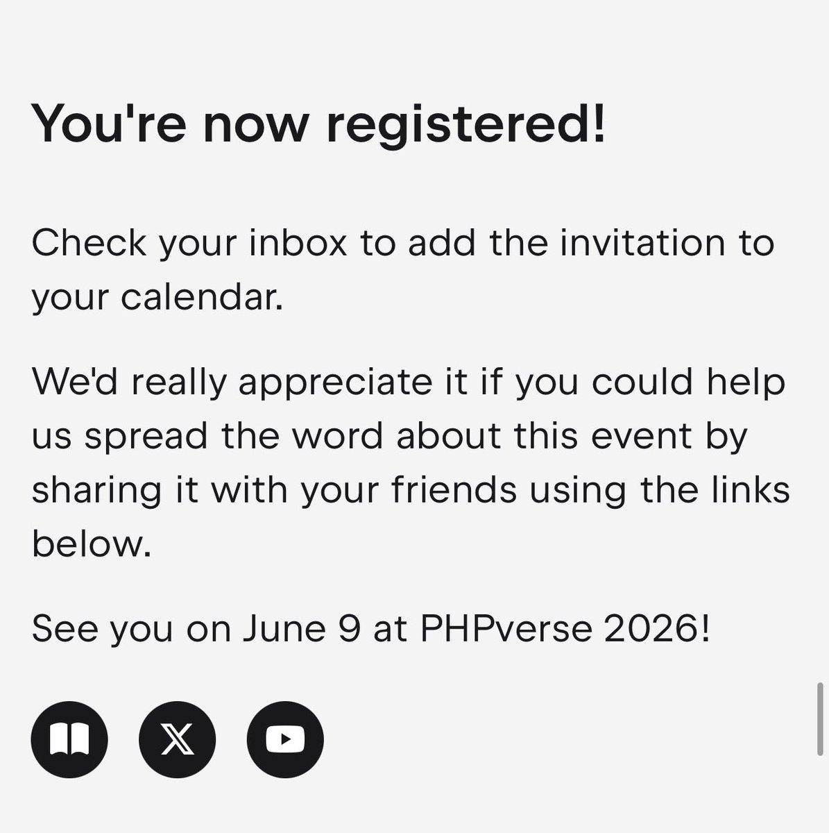 PextDev's tweet photo. Registered to #PHPverse 2026; ready to see what's cooking. @phpstorm https://t.co/pzxG4aRnNg