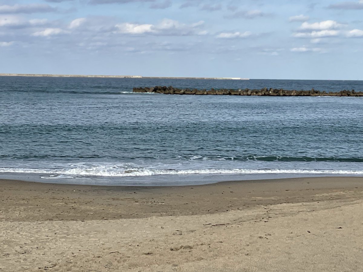 阿字ヶ浦海岸まできたぜ
海だーーーー