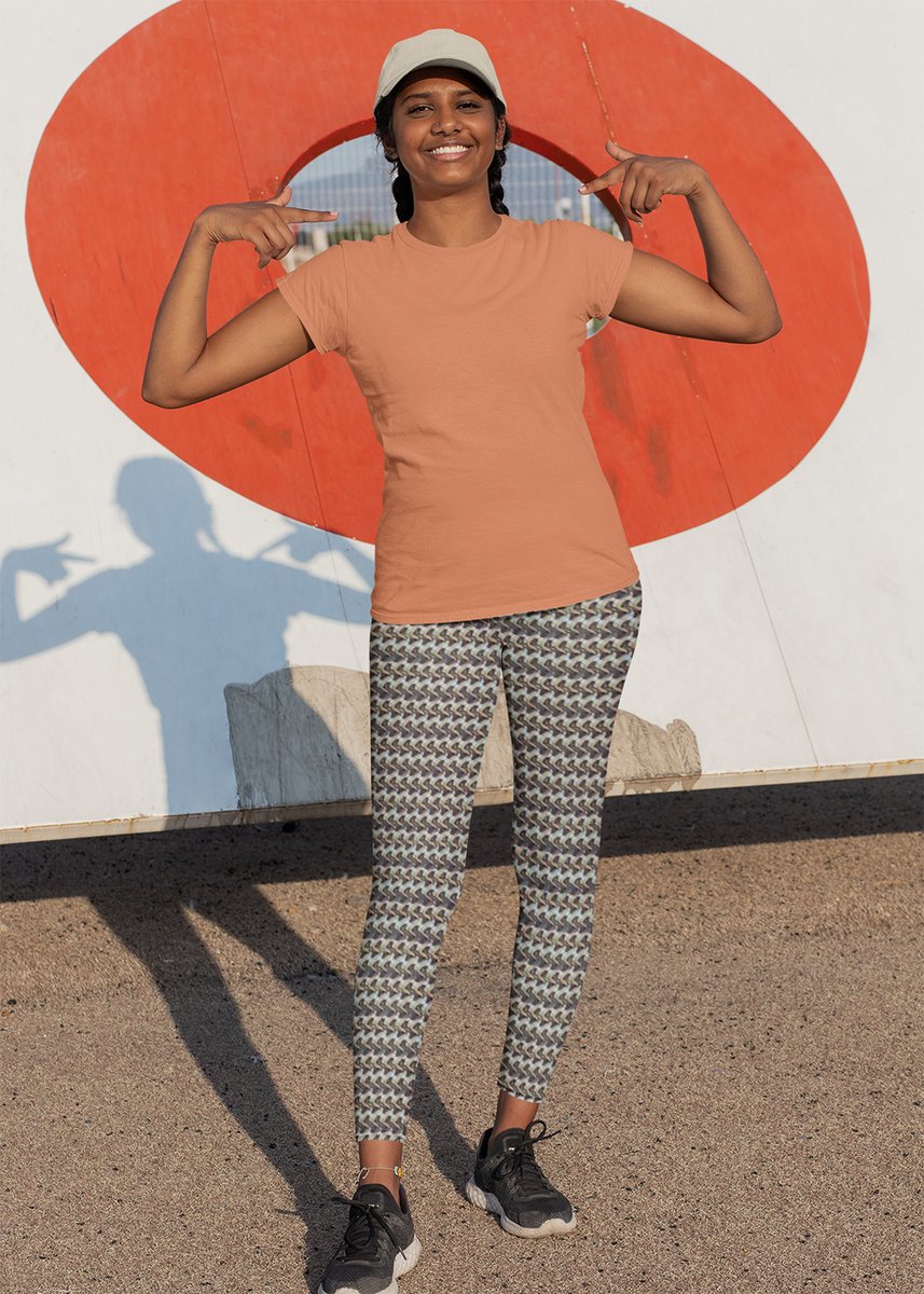 habatour20's tweet image. Move with confidence in these sleek leggings featuring a dynamic #zigzag weave pattern. The monochrome palette and textured, fabric-inspired design create a flattering and modern look that pairs effortlessly with any outfit. 
Available at : zazzle.com/abstract_zigza…
#leggingsforall