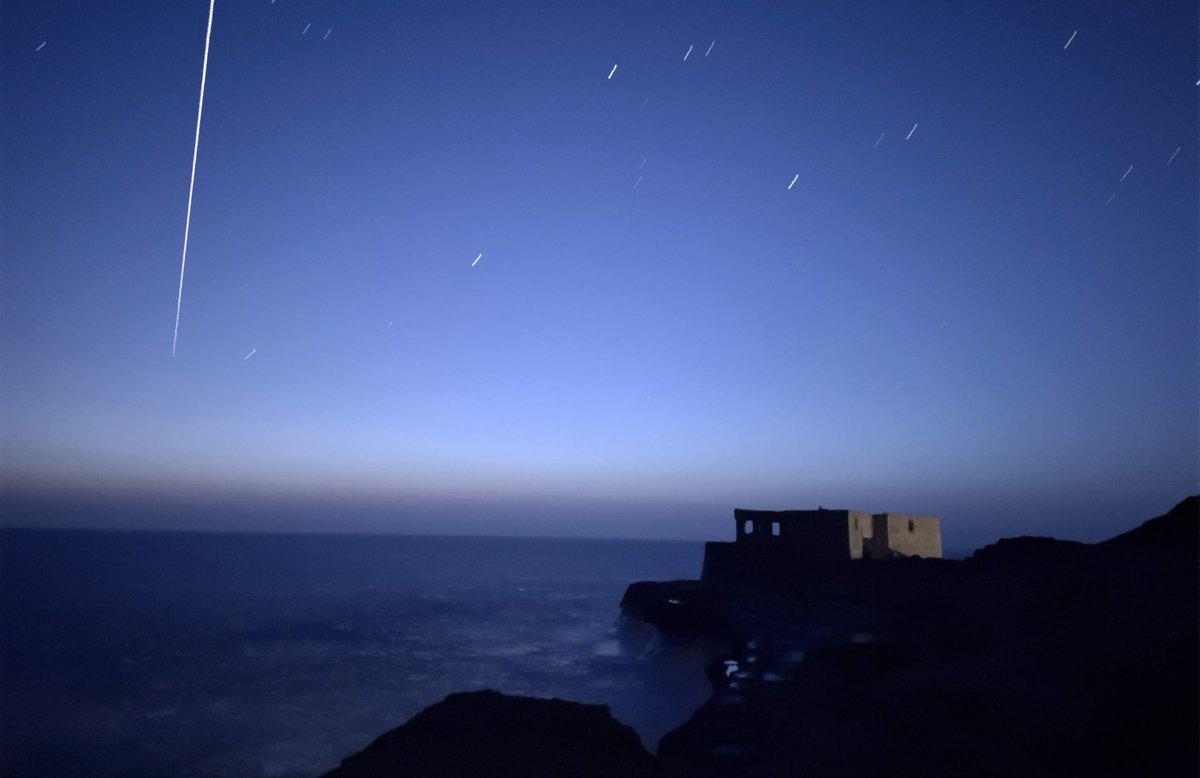 indeox's tweet photo. Space Station transit over the central Mediterranean #ISS https://t.co/RruGMxNLMu
