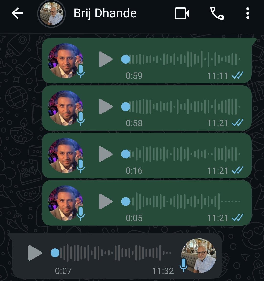 PavDhande's tweet photo. The ability of the Desi Dad to respond to minutes of voice notes in less than 10 seconds is an understated talent. The voice note equivalent of "Ok 👍🏽" https://t.co/D1isWNH6zK