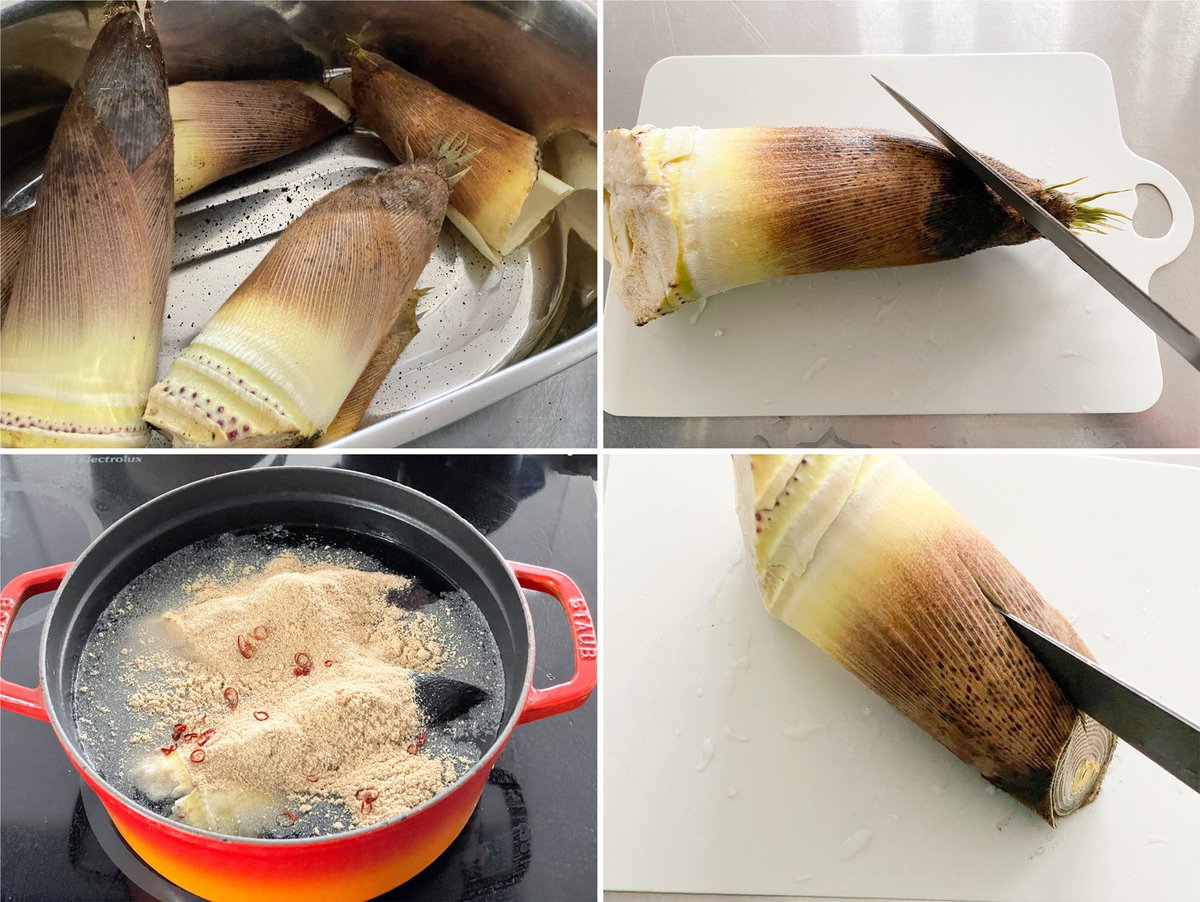yanojapan's tweet photo. 皮付きのたけのこのあく抜き方法とたけのこご飯レシピをまとめました。
▼ 今年は“たけのこ”の表年！皮付きたけのこのあく抜き法から保存方法まで

https://t.co/ahVeCRgBUS https://t.co/ahqN6q6juN