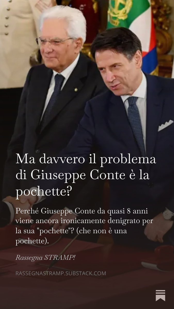 StrampV's tweet photo. Ma davvero il problema di @GiuseppeConteIT è la pochette? 

Iscriviti gratis per leggere: https://t.co/pmI1w7ChgW https://t.co/ZirrWJL6DX