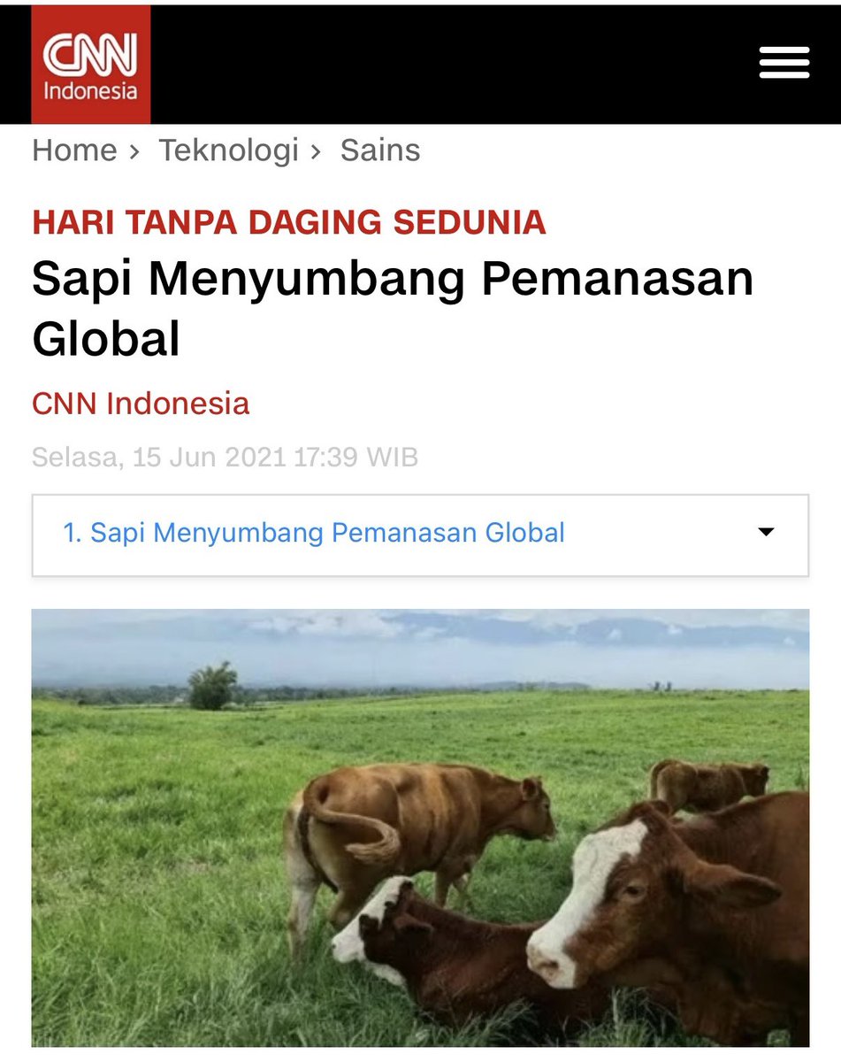 rouppme's tweet photo. Orang ramai nyalahin sapi soal pemanasan global. 

Padahal saya sudah keliling sawah di Indonesia dan angkanya hampir sama.

Sawah tergenang menghasilkan methane dari bakteri yang hidup di lumpur anaerob. Bukan asap, tidak kelihatan, tidak berbau. Tapi 10% methane global itu datang dari sana.

Kita tanam beras untuk makan. Sapi dipotong untuk makan juga. Tapi yang satu jadi villain, yang satu tidak pernah disebut.

Ada yang pernah dengar soal ini sebelumnya? Atau baru tahu hari ini?