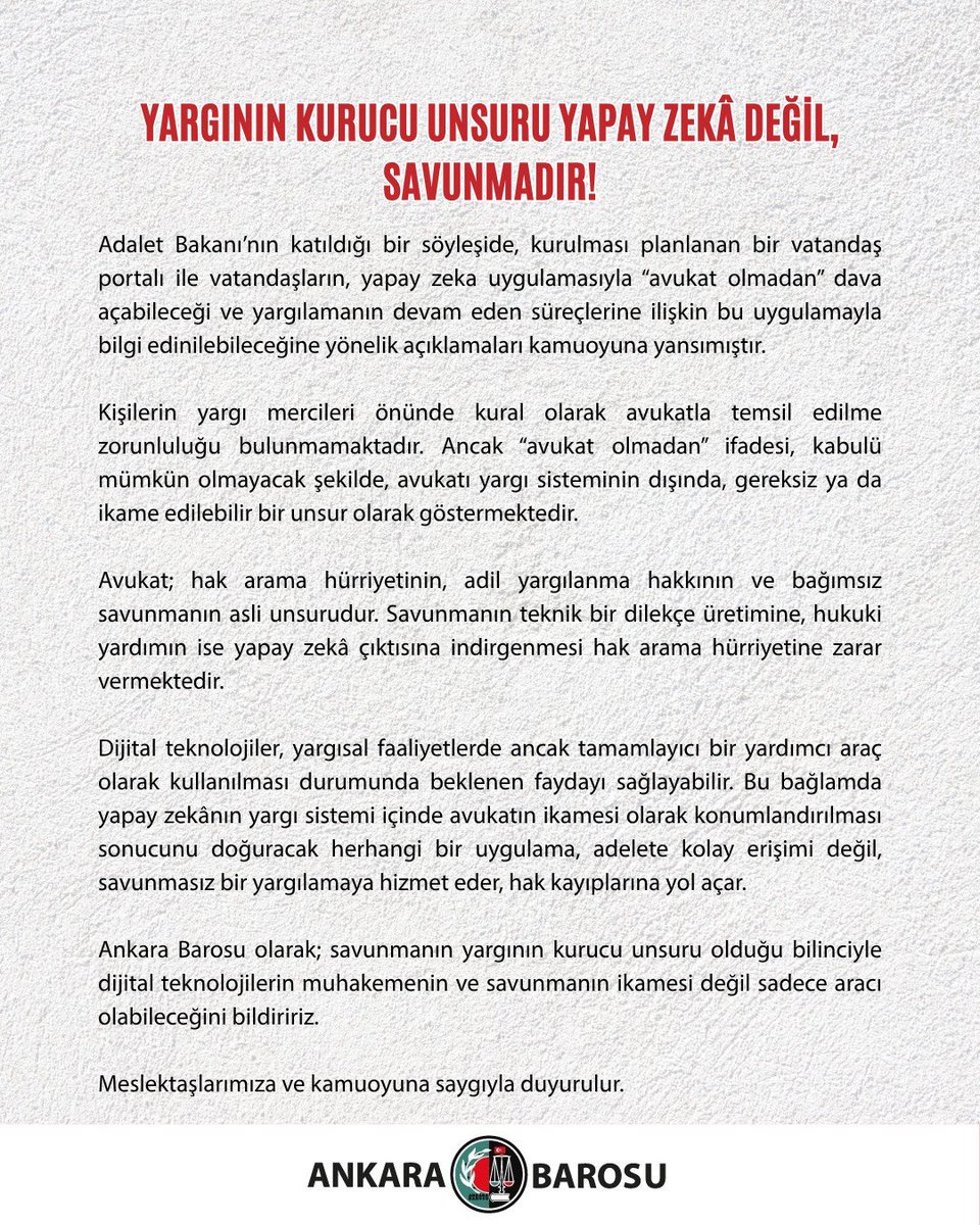 Ankara Barosu tweet media