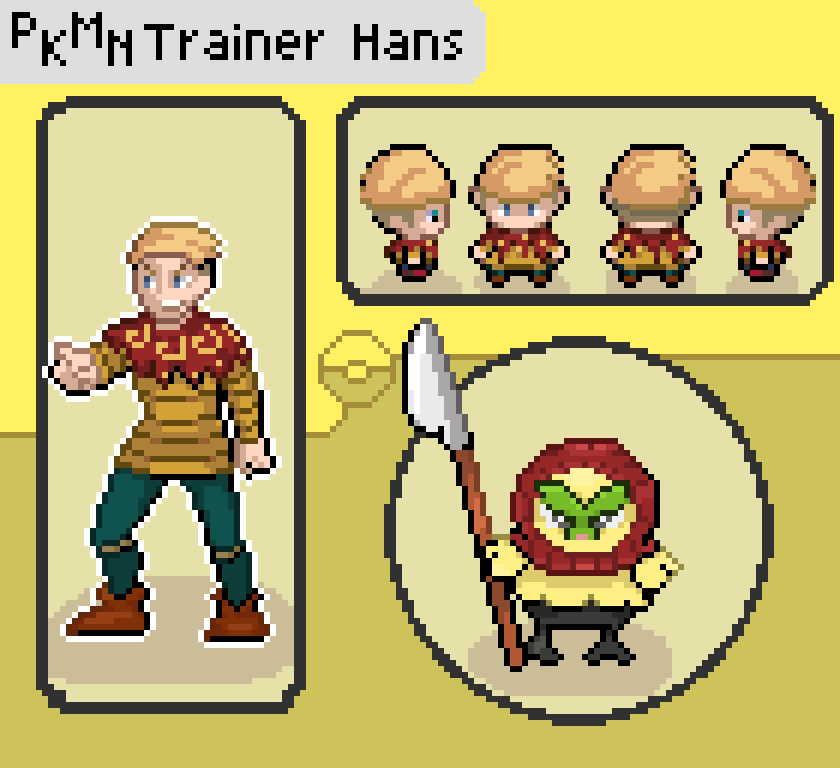 tomatoreyn's tweet photo. Hans as a pokemon trainer! 

#kcd2 #pixelart https://t.co/LkWnuHYl1r