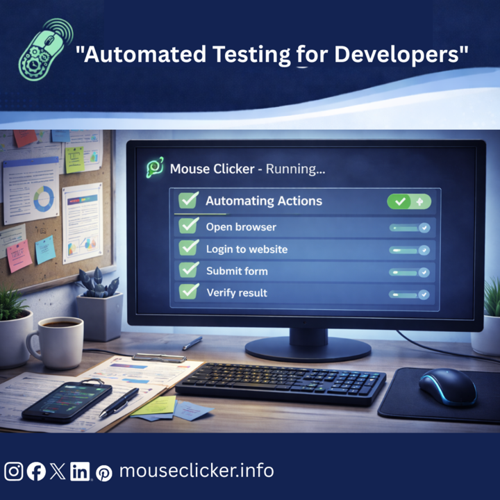 mouseclickerr's tweet image. Automate Complex Testing Scenarios! 

From UI clicks to data entry—run advanced tests in seconds.

Test smarter with Mouse Clicker 👇
mouseclicker.info

#SoftwareTesting #Automation #QA #TechTools #mouseclicker