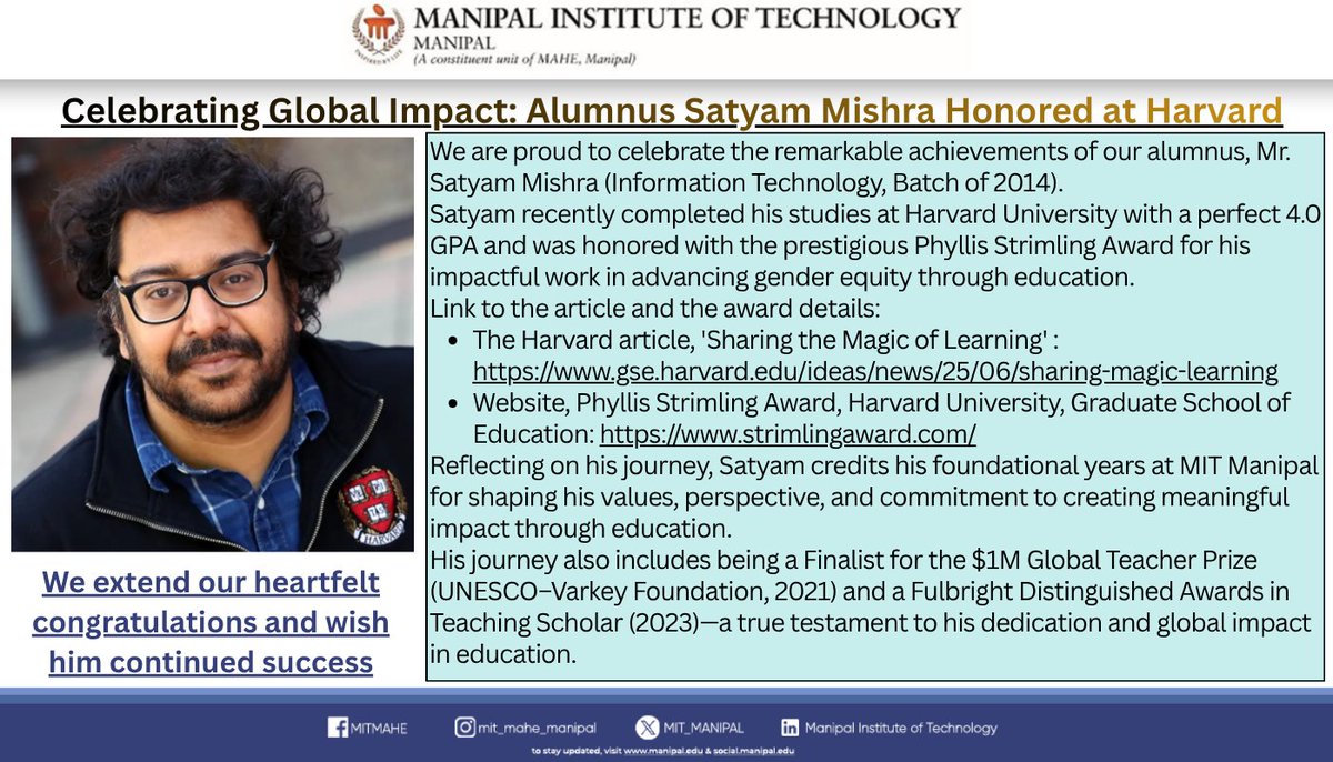 Manipal Institute of Technology, Manipal tweet media