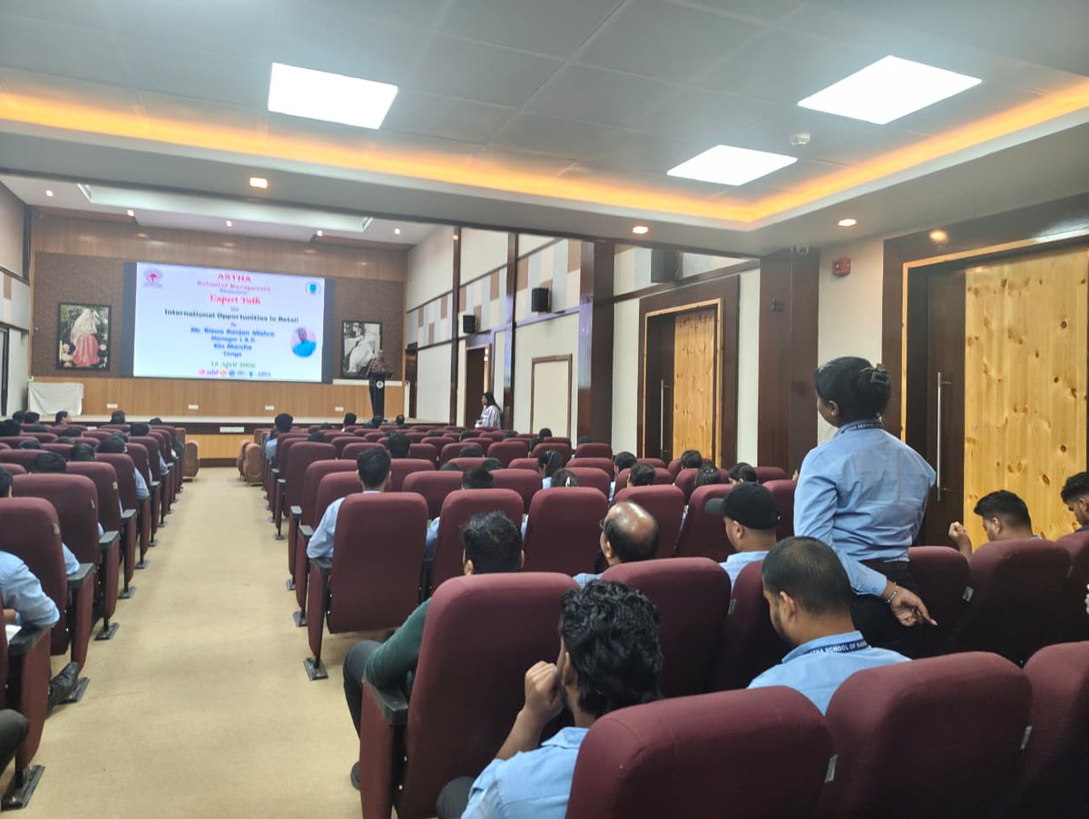 of_Astha's tweet photo. An Expert Talk on International Opportunities in Retail was conducted by Mr. Biswa Ranjan Mishra, Manager L&amp;D, Kin Marche, Congo on 18 April 2026.
#ASTHASchoolofManagement
#ASMBhubaneswar
#RetailManagement #GlobalCareers #ExpertTalk 
#ExpertTalk #RetailCareers #GoGlobal https://t.co/qWRBacGUpQ