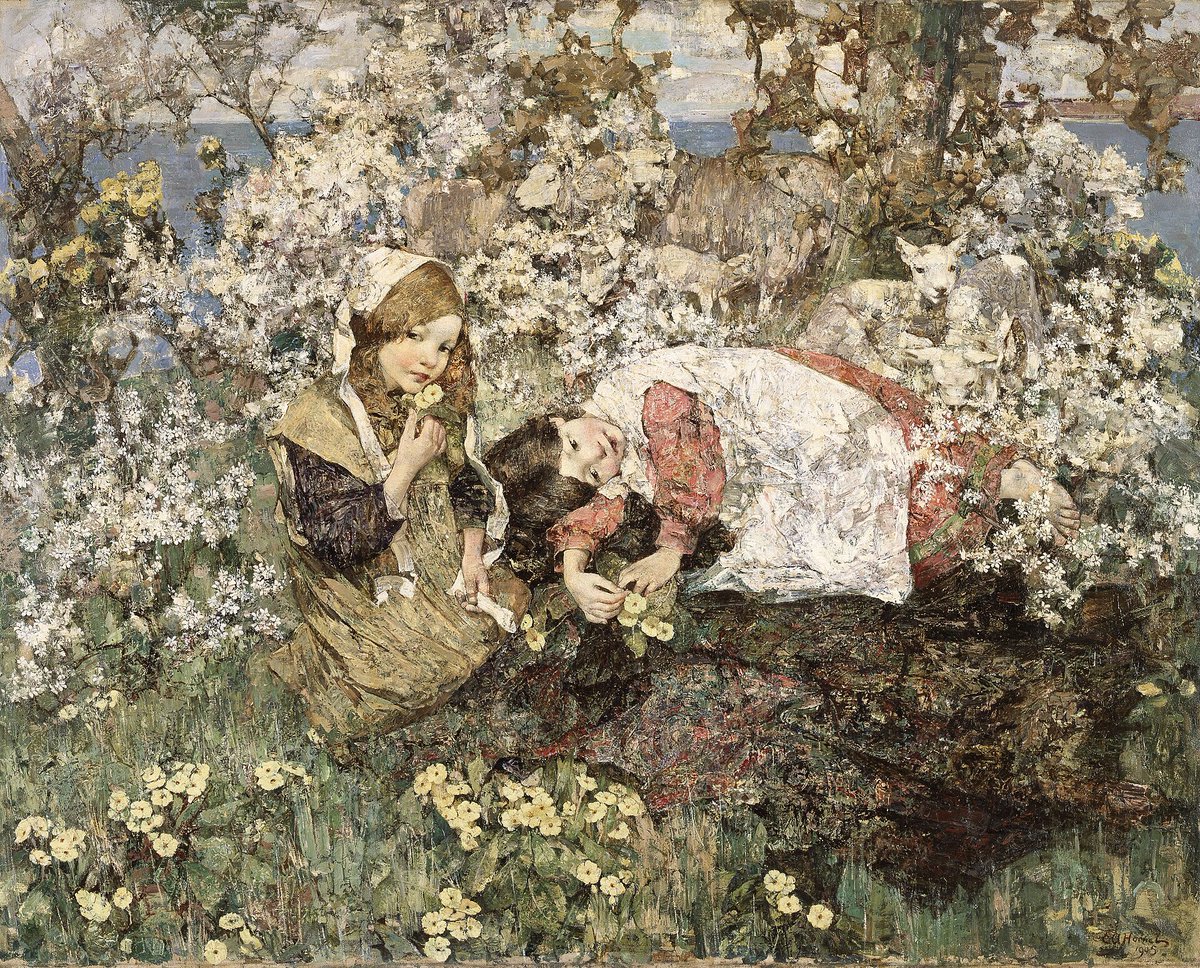 LuciaTassan's tweet image. Wishing everyone a beautiful weekend, peaceful, sweet and rich on pleasant moments.

💗🍃🌸🌿🌺🍀🦋🌼💗

Idyll in Spring
🎨Edward Atkinson Hornel 🏴󠁧󠁢󠁳󠁣󠁴󠁿1905

#weekendvibes