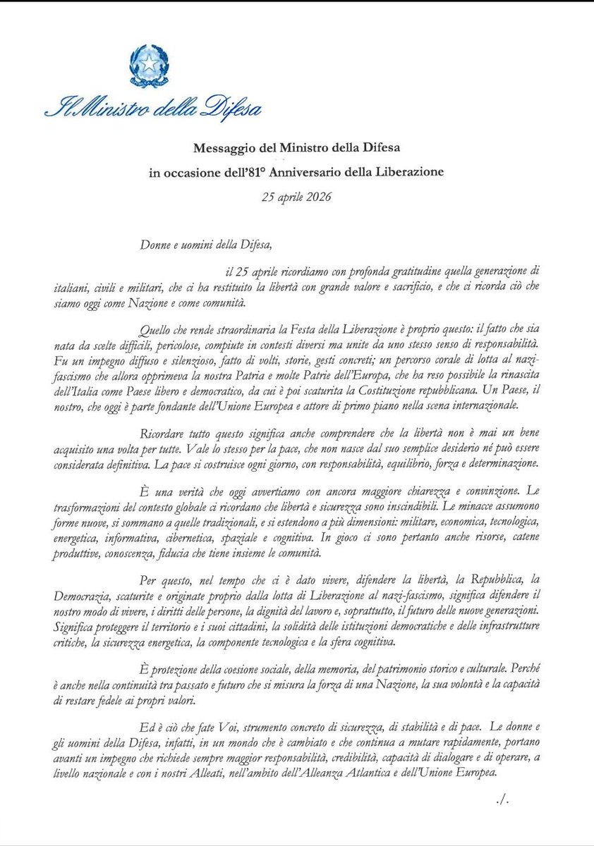 Ministero Difesa tweet media