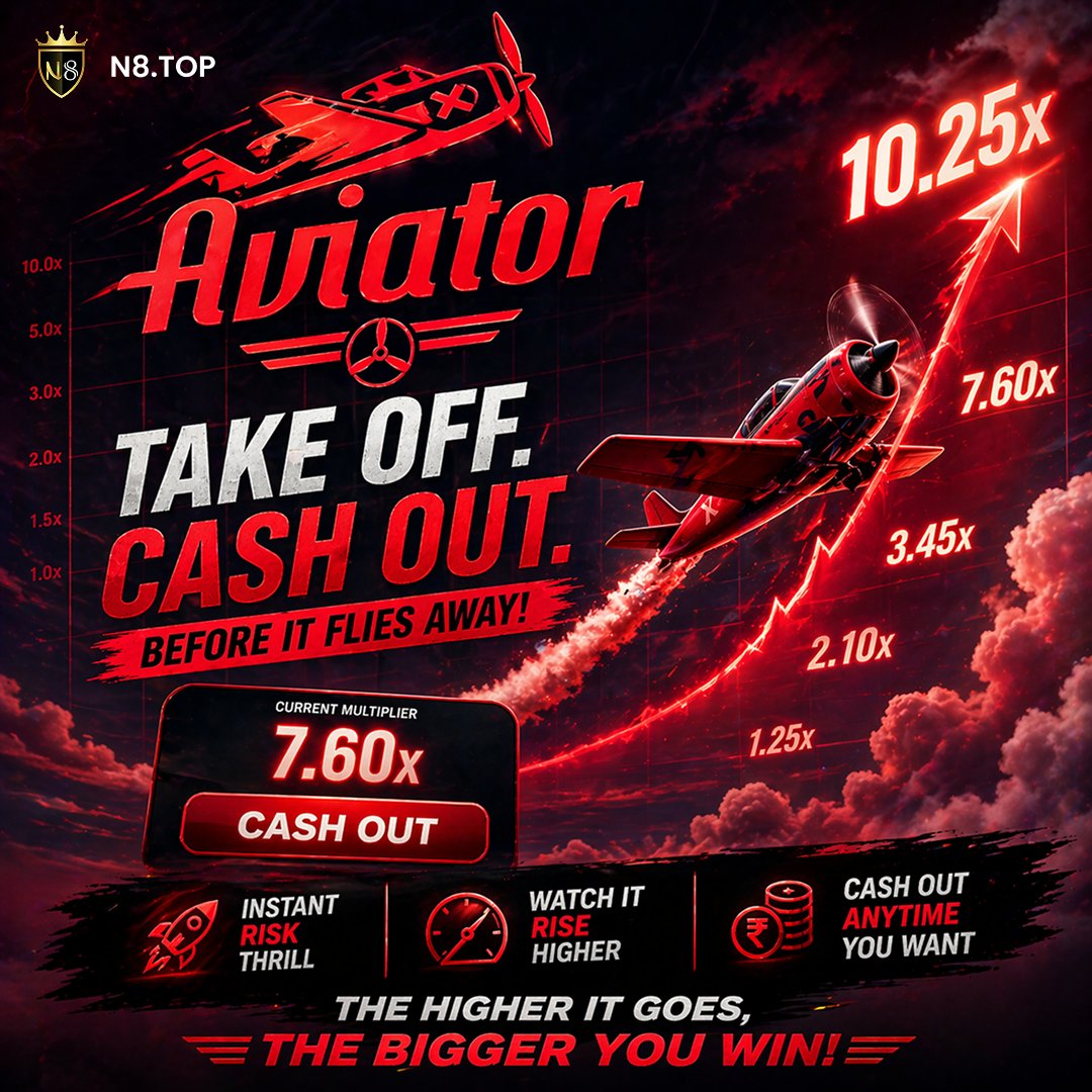 n8_social66758's tweet image. 🚀 Aviator is taking OFF! ✈️🔥
Watch the multiplier rise… but will you cash out in time? ⏳💰

Don’t get too greedy 👀
One smart move = BIG WIN 🤑

Play now &amp;amp; test your timing skills! 🎯
LINK IN BIO

#Aviator #CrashGame #OnlineGaming #WinBig #CasinoGames #Multiplier #GamingLife