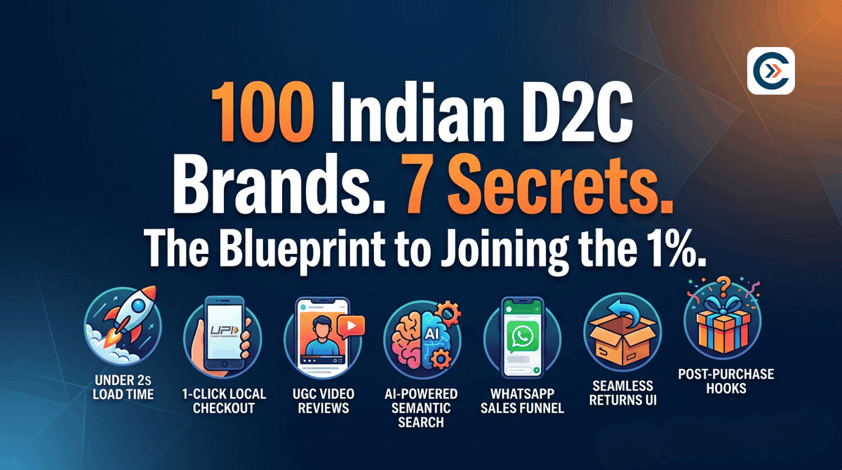 Code_Veer's tweet photo. 1/We analyzed 100 Indian D2C brand websites. 🇮🇳
The gap between a "good" site and a "high-converting" powerhouse isn't just a pretty UI. It’s a conversion engine.

Here are the 7 things the top 1% do differently to turn casual scrollers into customers. 🧵👇 https://t.co/4MnHer78NZ