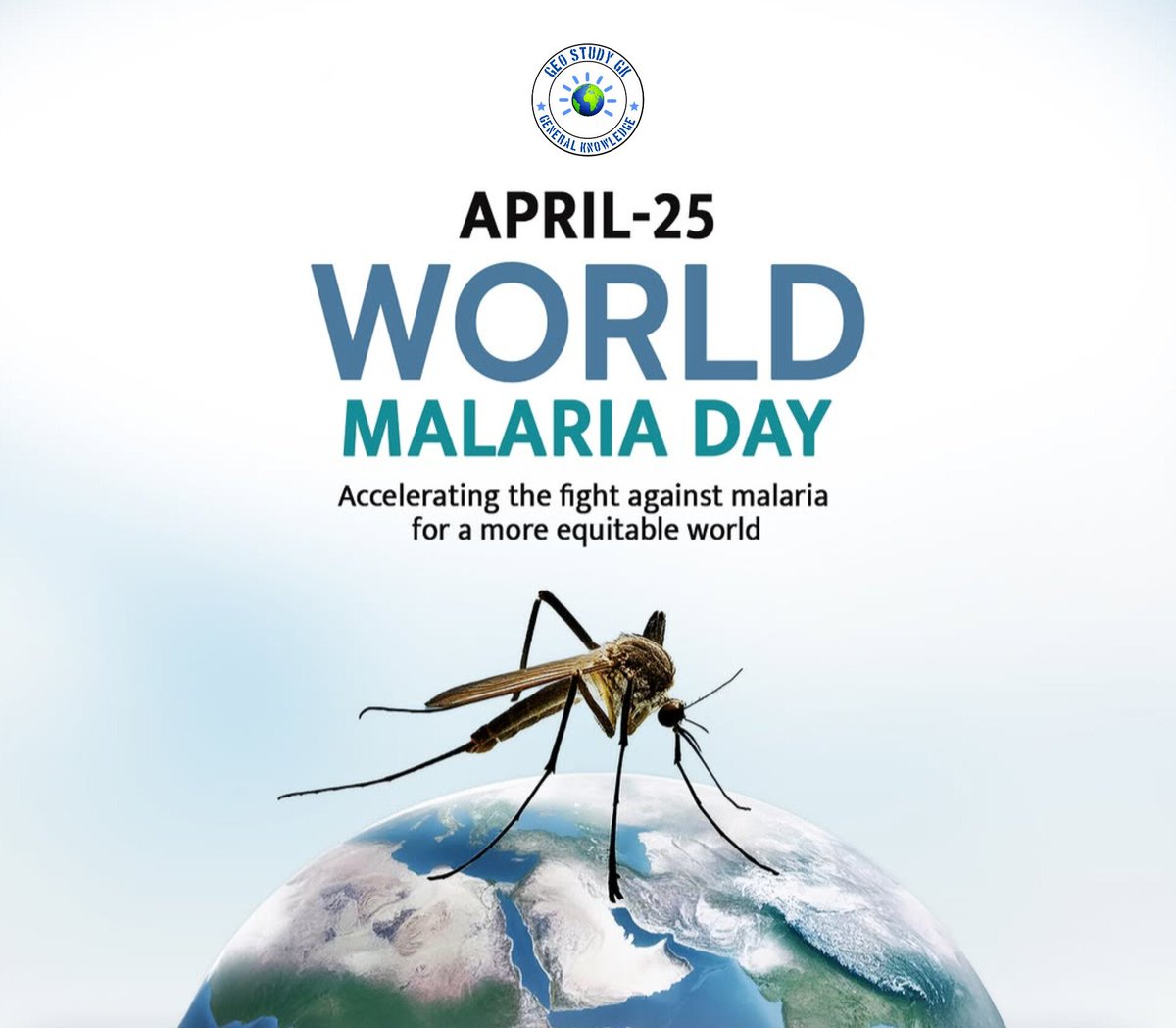 geostudygk's tweet photo. 🦟 World Malaria Day 2026
Driven to End Malaria: Now We Can. Now We Must.
With leadership from the WHO, the fight against malaria is stronger than ever powered by new vaccines, better tools, and global commitment.
#WorldMalariaDay #EndMalaria #GlobalHealth #WHO #HealthForAll https://t.co/KJzxlpAyiX